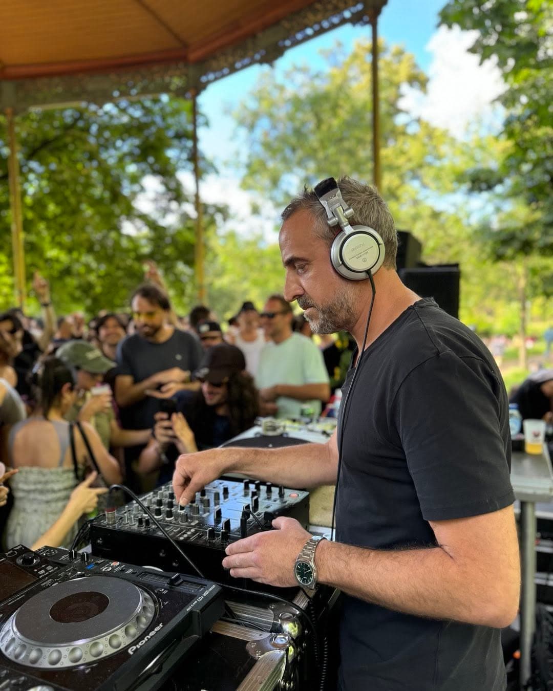 DJ booth at Electronic Garden